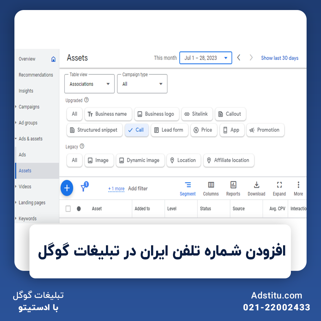 راهنمای افزودن شماره تلفن ایران در تبلیغات گوگل | راه‌های اضافه‌کردن شماره‌تلفن به تبلیغات گوگل